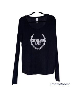 BELLA | Cleveland Babe Black Long Sleeve Tee